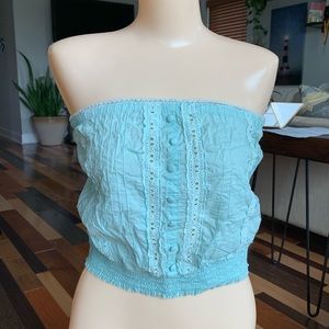 Light blue teal tube top